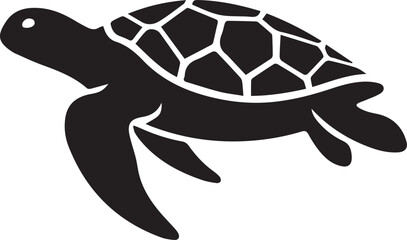 Turtles Journey Vector Graphic of Turtle Exploring the Mysteries of the Sea

