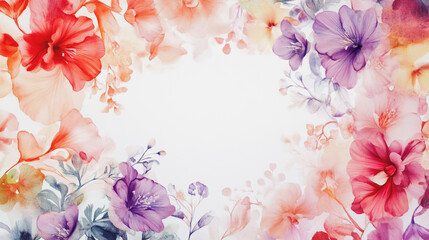 Elegant wedding invitation card background . Minimal hand painted watercolor botanical flowers texture template background. Design for wedding, vip cover, poster, rsvp moderncard.Valentine's Day