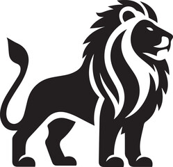Lion vector art illustration Lion silhouette isolated object Black Lion head Symbol
