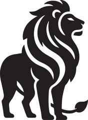 Lion vector art illustration Lion silhouette isolated object Black Lion head Symbol
