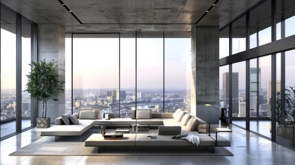 Modern Apartment with Panoramic City View