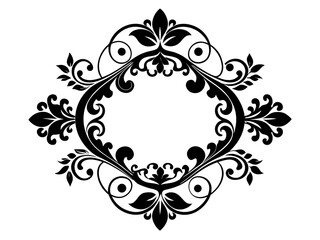 Decorative Border Silhouette Vector | Elegant Frame & Border SVG for Cards