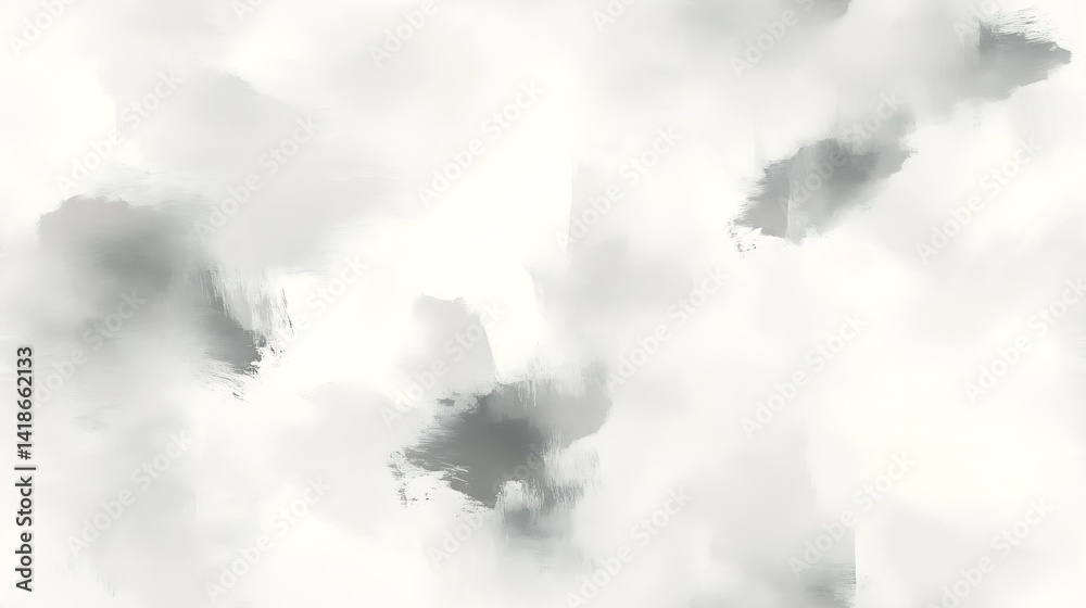 Poster Abstract Artistic Background Featuring Soft Gray Brush Strokes on a Light Canvas : Generative AI