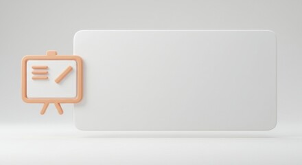 Presentation Board and Blank Space for Text or Image Modern 3D Render Design Template