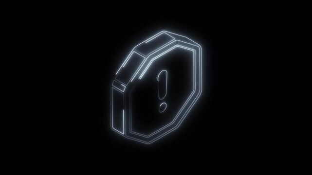 Glowing neon issue icon 4k  isolated on black background. HD Video motion graphic animation
