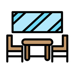 Fototapeta premium Interrogation Room Vector Filled Icon Design