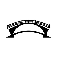 Wooden Bridge Icon, Rustic Style Vector for Nature & Outdoor Themes
