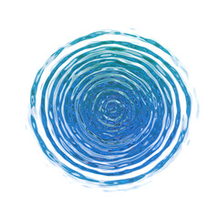 Fototapeta premium Abstract Holographic Water Ripple Effect Blue Circular Design Element