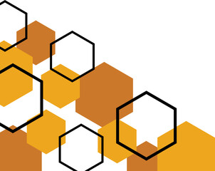 Obraz premium Geometric Hexagonal Corner