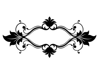 Decorative Border Silhouette Vector - Decorative Border SVG Vector Icon