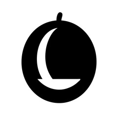 Cantaloupe Fruit Icon Vector Illustration