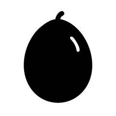 Mamey Sapote Fruit Icon Vector Illustration