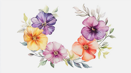 Elegant wedding invitation card background . Minimal hand painted watercolor botanical flowers texture template background. Design for wedding, vip cover, poster, rsvp moderncard.Valentine's Day