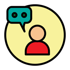 Conversation Vector Filled Icon Design