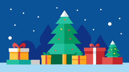 Christmas Morning Background with Gifts and Holiday Spirit