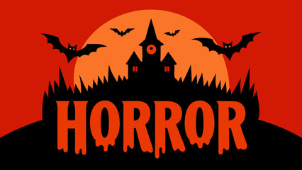 Classic Horror Movie Background with Retro Halloween Feel