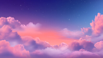 Sky at dusk, pink sky, sunset, sky with cloud and stars, purple, blue, orange, pink, sky gradient, day with stars, nature, background sky, sunrise, night sky with stars, astronomy