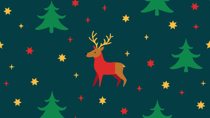 Soft Lighting and Twinkling Stars in a Festive Christmas Scene