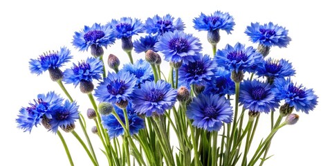 Fototapeta premium Cornflower Bouquet Portrait Photography - Stunning Blue Flower Images