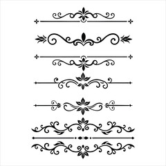 Obraz premium Silhouette Border Ornament Vector Collection.