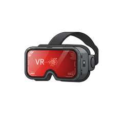 Fototapeta premium Immersive Virtual Reality Headset Icon High-Quality Vector Illustration for Digital Projects