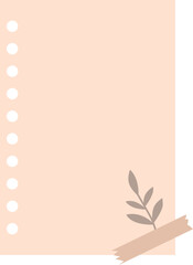 Fototapeta premium Aesthetic Paper Note Element Set