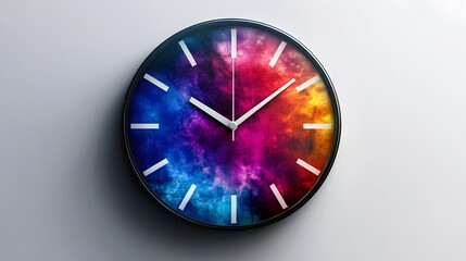 Colorful Smoke Clock Wall Decor.