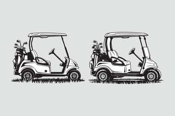 golf cart illustration vector