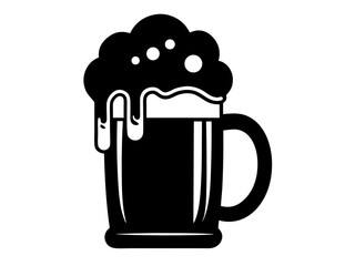 Beer Mug Silhouette Vector | Cheers Beer Mug SVG for Cricut