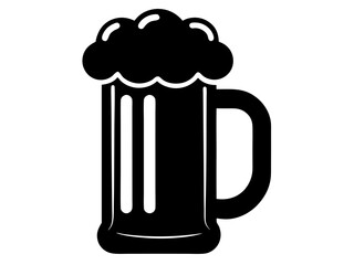 Beer Mug Silhouette Vector | Cheers Beer Mug SVG for Cricut
