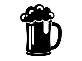 Beer Mug Silhouette Vector | Cheers Beer Mug SVG for Cricut