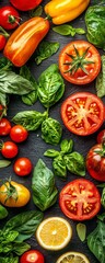 Vibrant Summer Vegetables and Herbs