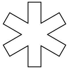 Obraz premium Medical star icon 