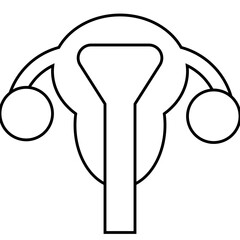 Uterus outline icon