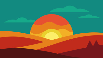 landscape with mountains and hills