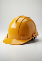 Fototapeta premium Isolated Yellow Hard Hat on White Background for Safety and Construction