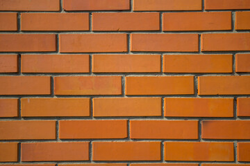 Seamless Pattern of Orange Brick Wall in Horizontal Layout