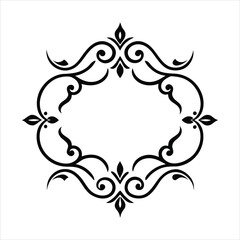Vintage Silhouette Decorative Border Ornaments Collection.