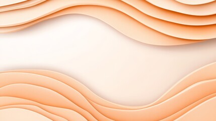 Obraz premium Abstract background with flowing paper cut waves, a modern and dynamic design