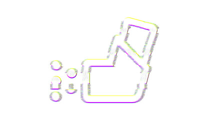 Fototapeta premium Icon inhaler is distorted. Glitch. Noise, chromatic aberration, geometric distortion