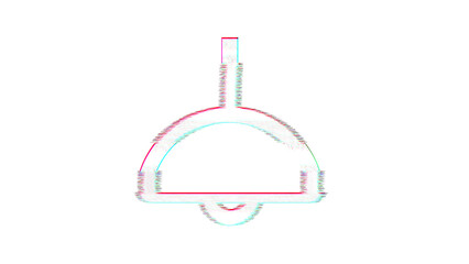 Icon light ceiling is distorted. Glitch. Noise, chromatic aberration, geometric distortion