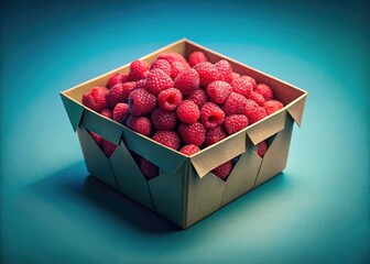 Sustainable Raspberry Packaging: Frozen Food Eco-Friendly Box Design, Architectural Photography