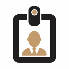 Employee identity card icon vector art