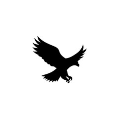 Eagle silhouette vector icon