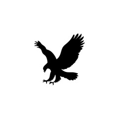 Eagle silhouette vector icon