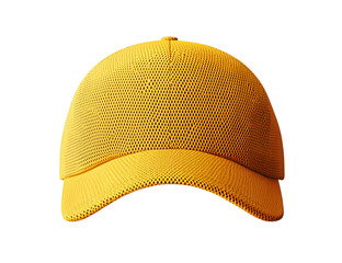 Bright yellow mesh cap displayed on a clean background, suitable for fashion or outdoor use, emphasizing casual style