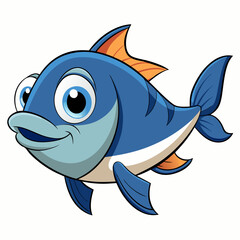 cartoon fish vector illustration