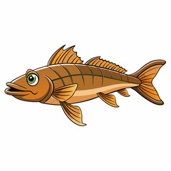 vector illustration of a fish