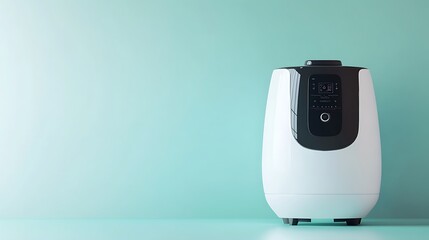 High-Tech Deep Fryer Positioned on the Right with Clean Design and Empty Space for Branding