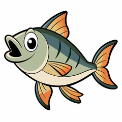 fish on a white background